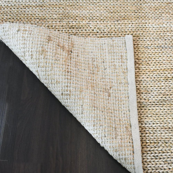 Hand-Knotted Jute Area Rug — Natural Fiber, Indoor & Outdoor