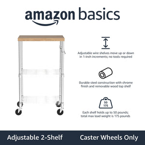 3-Tier Kitchen Storage Cart with Caster Wheels
