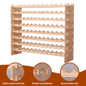 Wooden 96-Bottle Modular Wine Rack