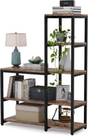 5-Tier L-Shaped Corner Bookshelf