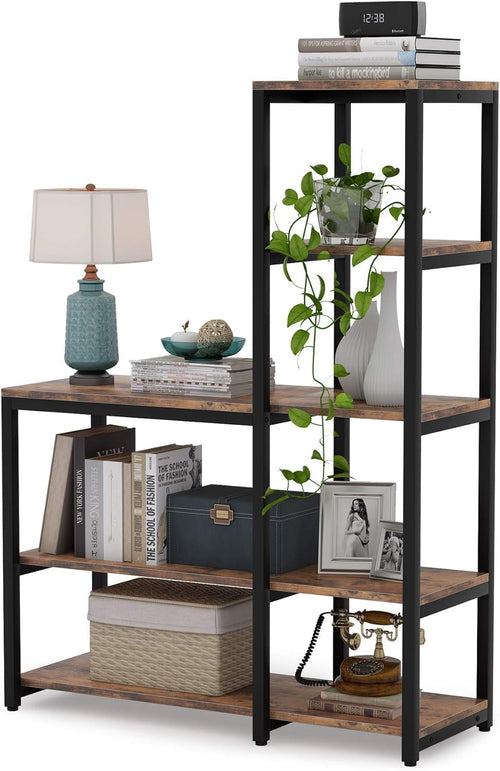 5-Tier L-Shaped Corner Bookshelf