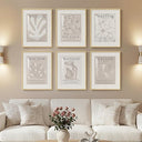Framed Abstract Wall Art Set of 4 – Black & White Canvas Prints