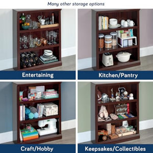 3-Shelf Adjustable Bookcase