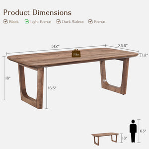 Rectangular Coffee Table with U-Shaped Legs