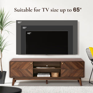63" Mid-Century Modern TV Stand with Storage