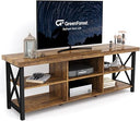 55 Inch Farmhouse TV Stand for 65 Inch TVs with 6 Storage Compartments