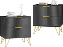 Modern Nightstand Set of 2 with Drawers