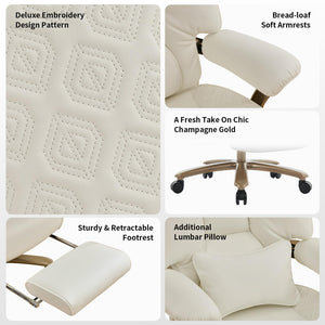 Big & Tall Reclining Executive Office Chair with Footrest