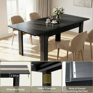 Expandable Dining Table 54"–84" | Seats 4–10 | Engineered Wood