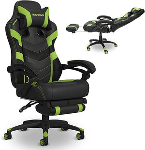 Ergonomic Gaming Chair with Footrest & Lumbar Support