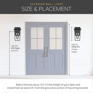 Outdoor Wall Light Fixture — Victorian Style, 1-Light, Cast Aluminum