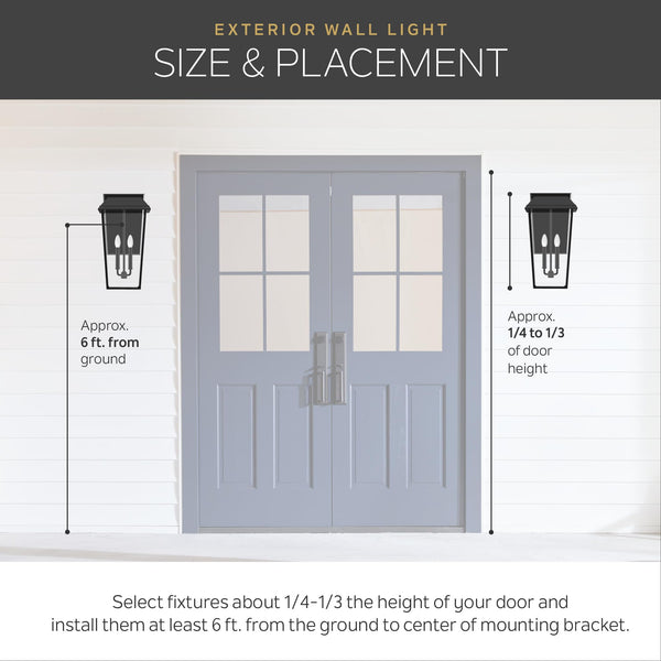 Outdoor Wall Light Fixture — Victorian Style, 1-Light, Cast Aluminum
