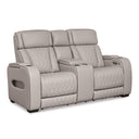 Power Reclining Loveseat with Console, LED Lights & USB Charging