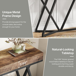 55-Inch Industrial Console Table