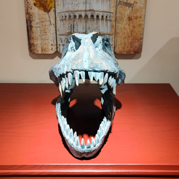 T-Rex Skull Wall Decor – Resin Dinosaur Head Trophy