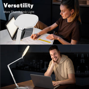 LED Swing Arm Desk Lamp with Dimmer & Timer