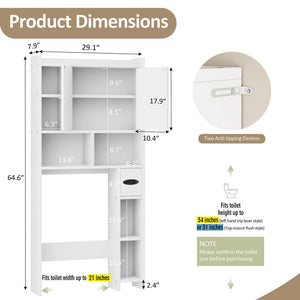Over Toilet Storage Cabinet with Adjustable Shelf