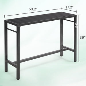 Outdoor Bar Table – Counter Height Pub Table with Bottle Opener