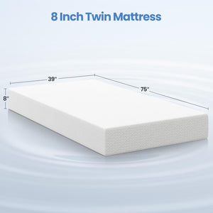 Gel Memory Foam Mattress | Green Tea Infused | CertiPUR-US | Twin, Full, Queen