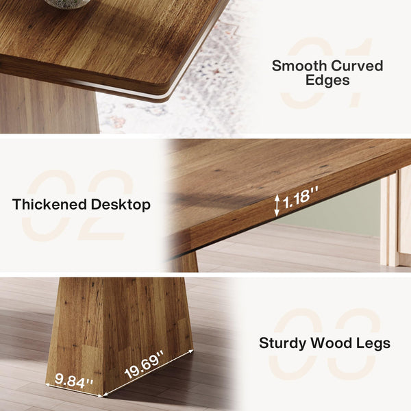 63-Inch Executive Desk with Double Pedestal