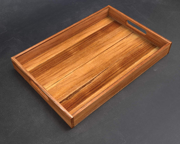 Teak Wood Serving Tray with Handles