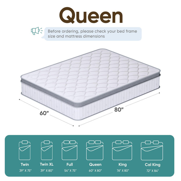 Hybrid Mattress in a Box – Gel Memory Foam & Pocket Springs, Medium Firm