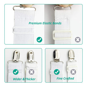 Triangle Bed Sheet Fasteners Adjustable Elastic Mattress Straps Clips