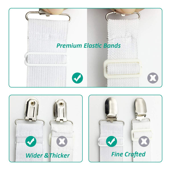Triangle Bed Sheet Fasteners Adjustable Elastic Mattress Straps Clips