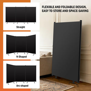 Blackout Room Divider – Freestanding Folding Privacy Screen