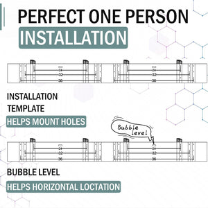 4-Pack Wall-Mounted Garage Shelving System – Heavy-Duty Steel, 840 lb Capacity