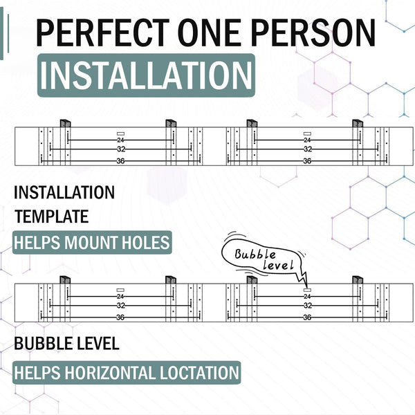 4-Pack Wall-Mounted Garage Shelving System – Heavy-Duty Steel, 840 lb Capacity