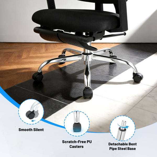 High Back Ergonomic Mesh Office Chair – 400 lbs, 4D Flip-Up Arms, Adjustable Lumbar & Headrest