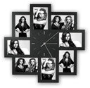 Multi Aperture Photo Frame Clock for 8 Photos – 20.5" Square