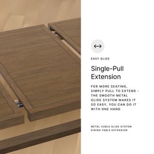 Farmhouse Dining Extension Table with Removable Center Leaf