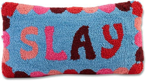Embroidered Hook Decorative Throw Pillow 12"x16"