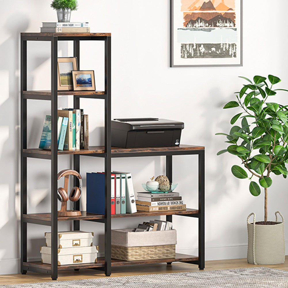 5-Tier L-Shaped Corner Bookshelf