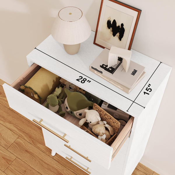Tall Dresser with 5 Drawers – White