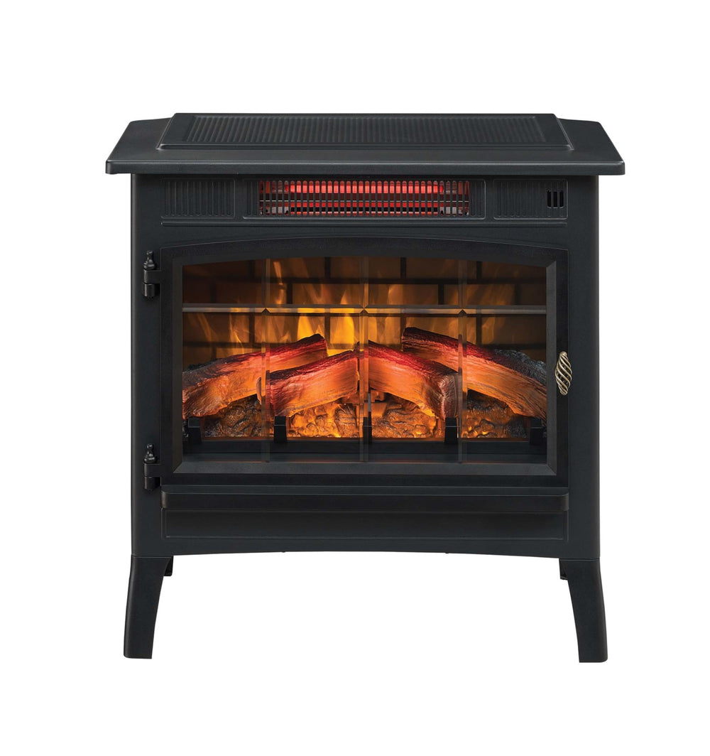Freestanding Electric Fireplace Stove Heater with 3D Flame Effect