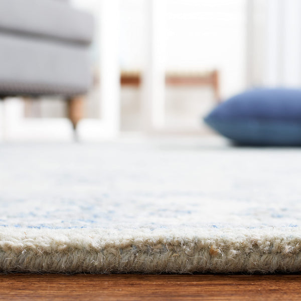 Hand-Tufted Wool Area Rug 9x12 Transitional Trellis Medallion