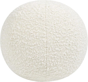 12" Round Sphere Boucle Accent Ball Throw Pillow