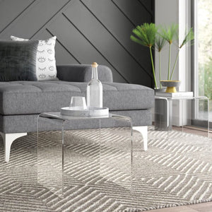 Clear Acrylic End Table Set of 2 – 12"D x 16"W x 18"H