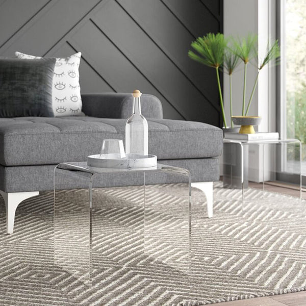 Clear Acrylic End Table Set of 2 – 12"D x 16"W x 18"H