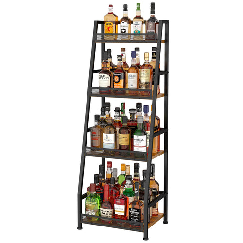 4-Tier Trapezoid Wine & Liquor Rack