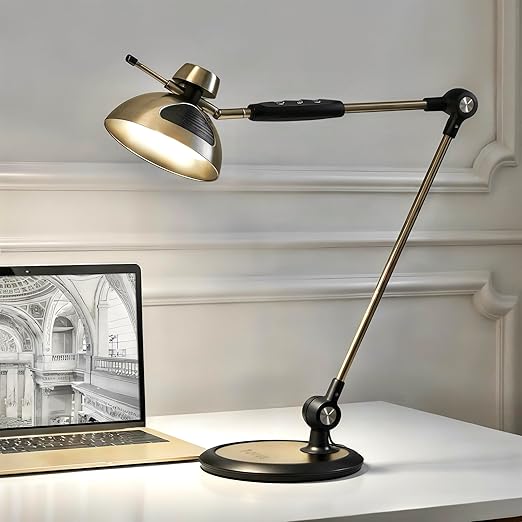 LED Swing Arm Desk Lamp with Gesture & Touch Control