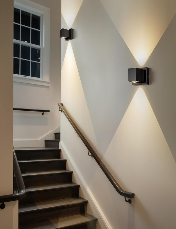 Square LED Wall Sconce – Dimmable Indoor Hardwired Up Down Light