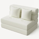 Convertible Folding Sofa Bed Sleeper Chair – Corduroy Floor Couch with Pillow