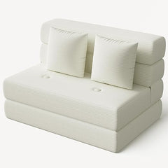 Convertible Folding Sofa Bed Sleeper Chair – Corduroy Floor Couch with Pillow