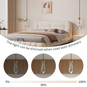 Teardrop Pendant Lights for Kitchen Island Set of 3