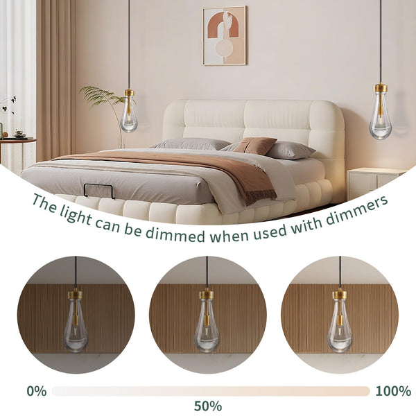 Teardrop Pendant Lights for Kitchen Island Set of 3