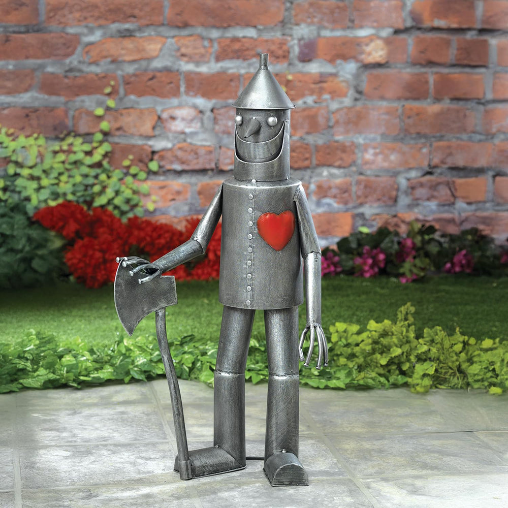 Tin Woodsman Metal Garden Statue – Whimsical Outdoor Yard Art